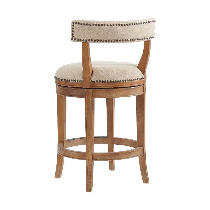 Hanover Solid Rubber Wood Swivel Counter And Bar Stool