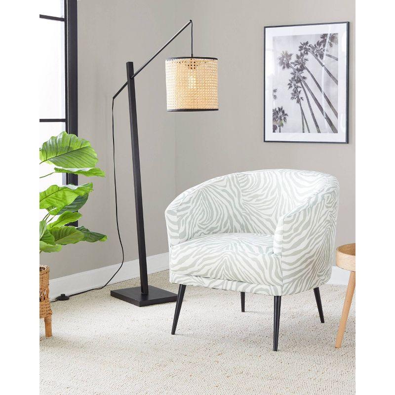 LumiSource Arturo Contemporary Floor Lamp: Adjustable, UL Listed, 60W, Push Button Switch