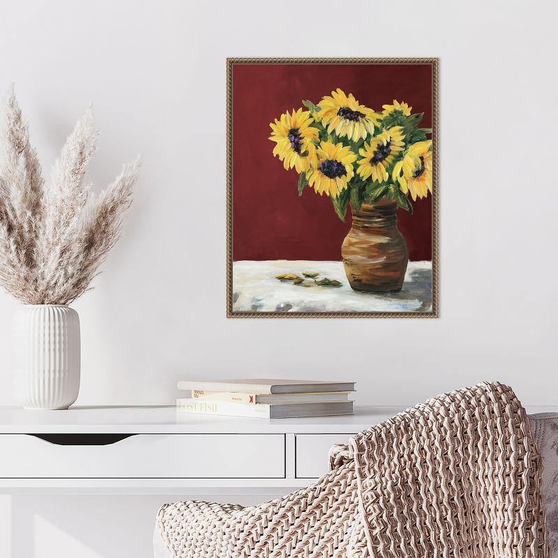 Amanti Art Sunflowers by Julie Derice Framed Canvas Wall Art