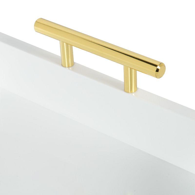 Kate and Laurel Lipton Tray, 18x18, White and Gold