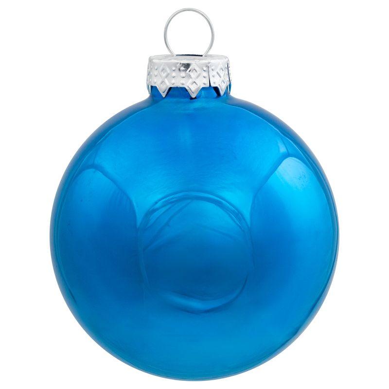 40ct Glass 2-Finish Christmas Ball Ornament Set