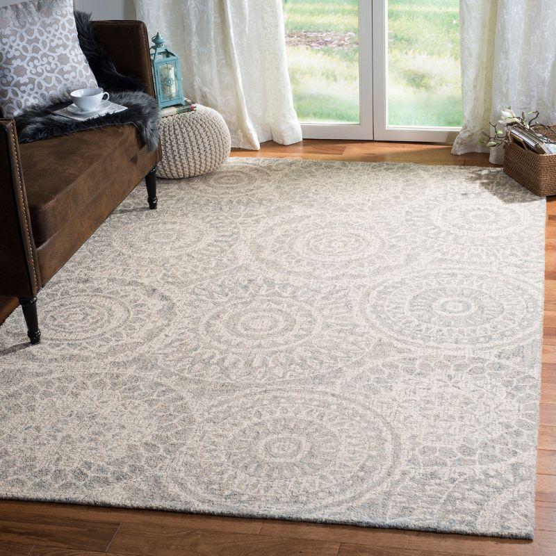 Abstract ABT205 Handmade Indoor Accent Rug - Ivory/Grey - 3'x5' - Safavieh