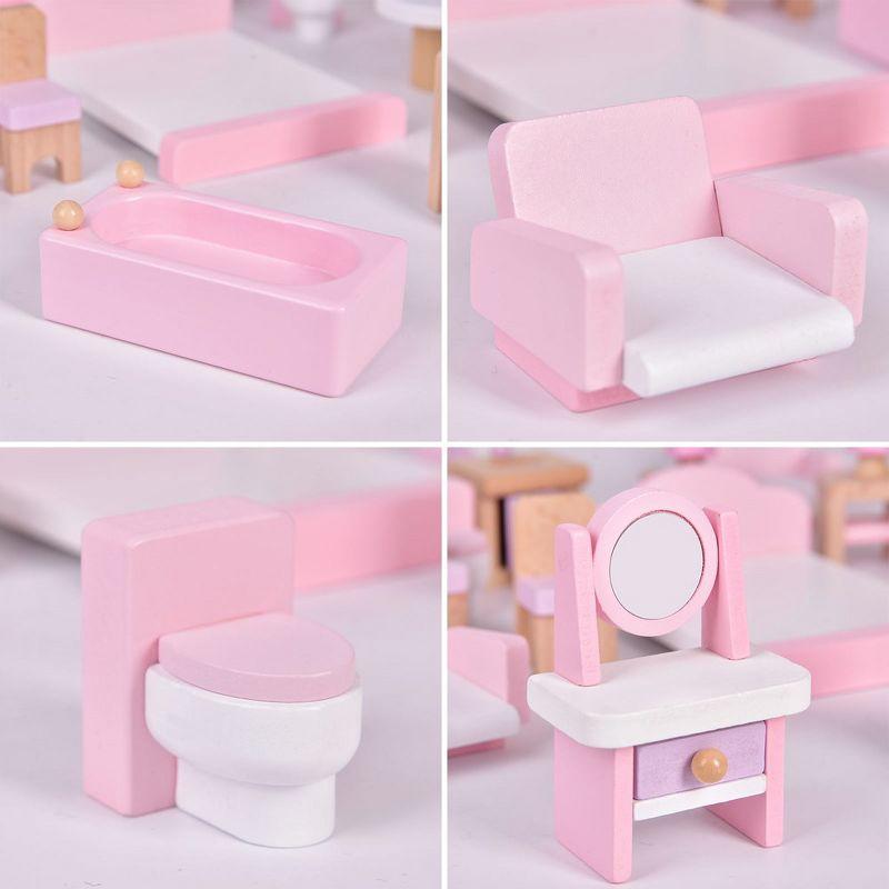 Fun Little Toys 22 PCS Dollhouse with Furniture