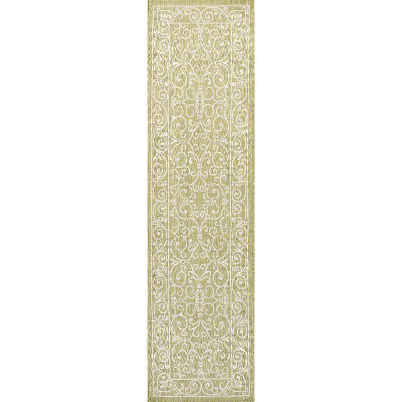 Charleston Vintage Filigree Textured Weave Indoor/Outdoor Area Rug  - JONATHAN Y