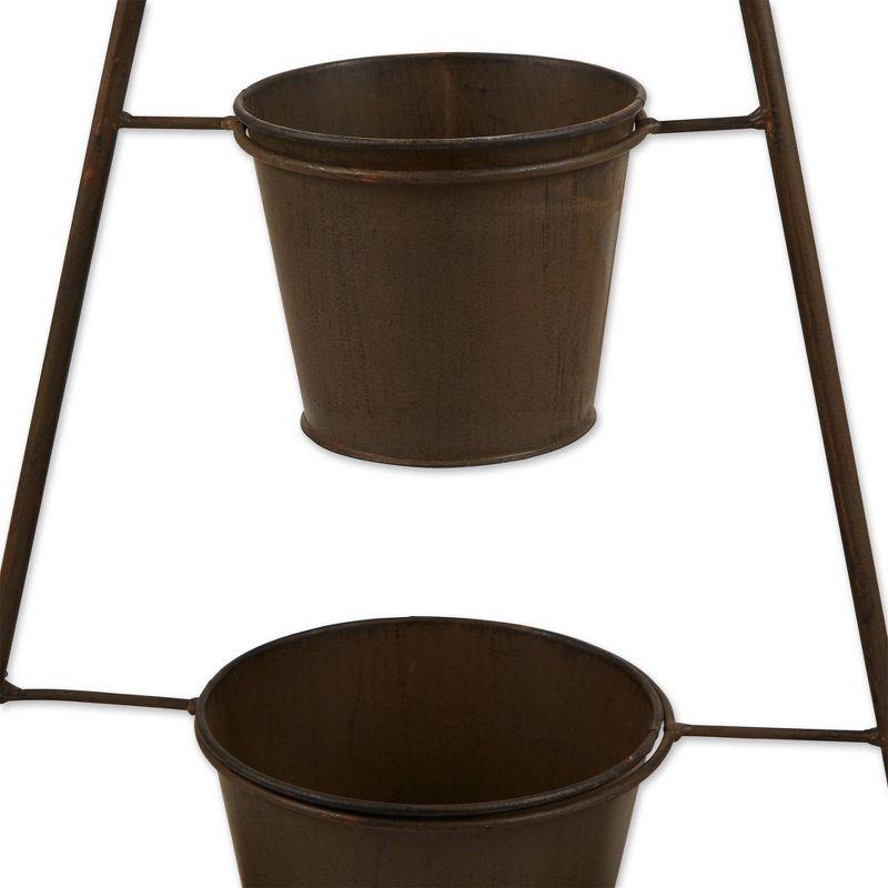 18.5" Indoor/Outdoor Metal Windmill Plant Stand Black - Zingz & Thingz: Durable Iron Display, No Assembly Required