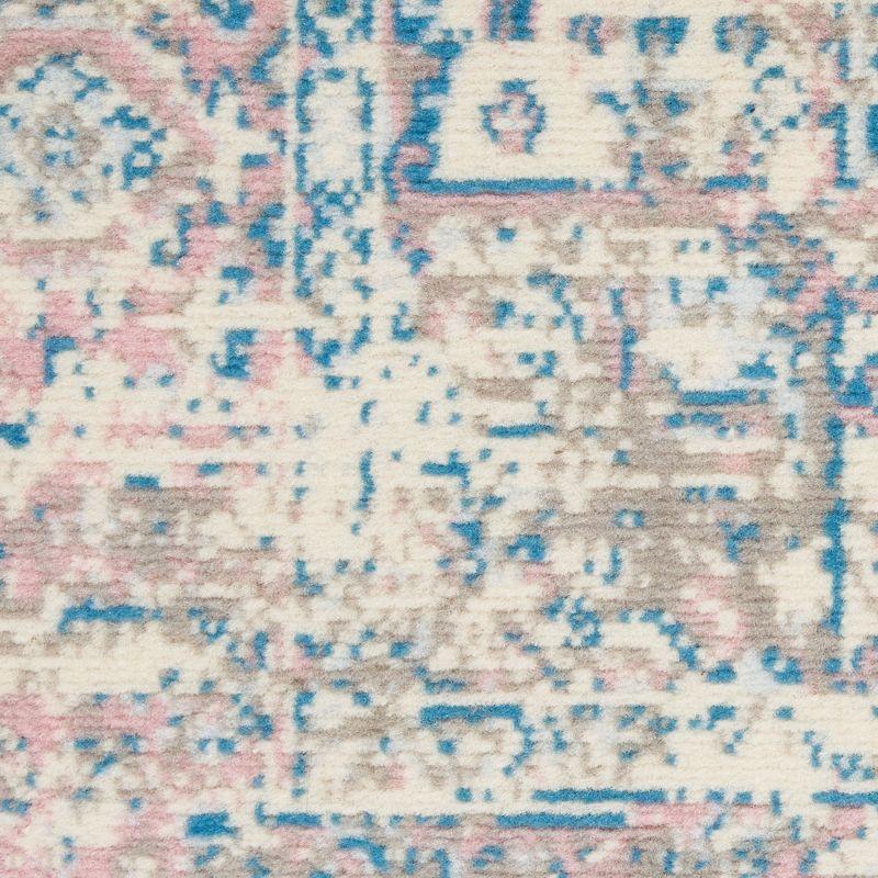 Nourison Grafix GRF14 Ivory/Pink Area Rug 3'9" x 5'9"