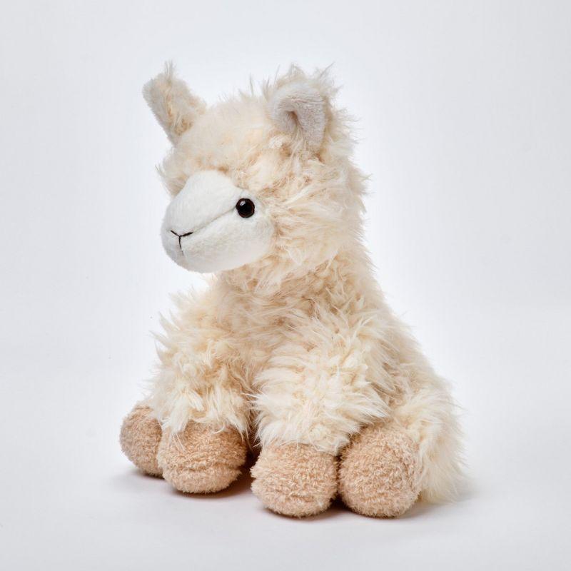 Bearington Fuzzy Plush Llama Off White Stuffed Animal, 11.5 Inches