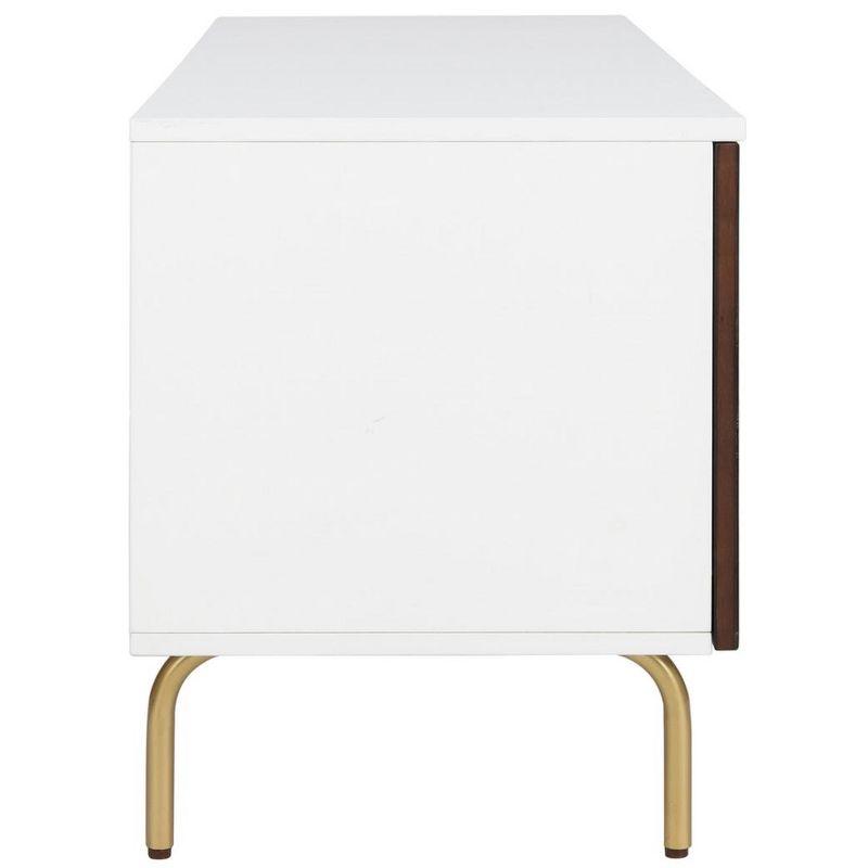 Genevieve Media Stand - Walnut/White - Safavieh.