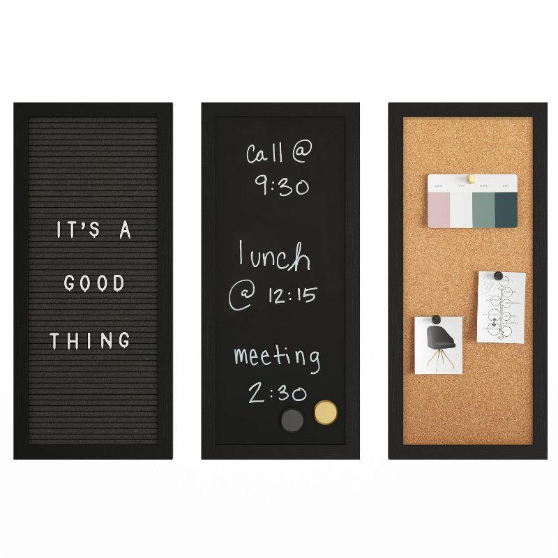 Martha Stewart Thomas Martha Stewart Cork Board, Chalk Board, Letter Board Set with Included Push Pins, Magnets, Liquid Chalk