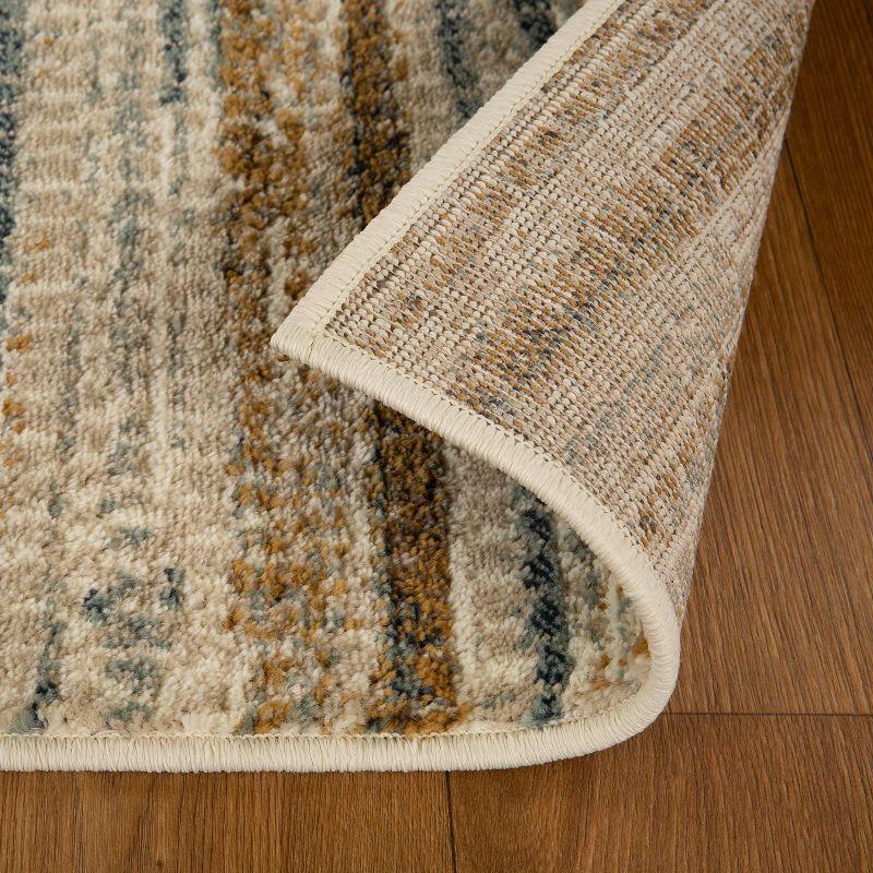Modern Abstract Area Rug in Gold