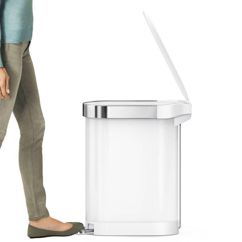 simplehuman 45 Liter / 12 Gallon Slim Hands-Free Kitchen Step Trash Can