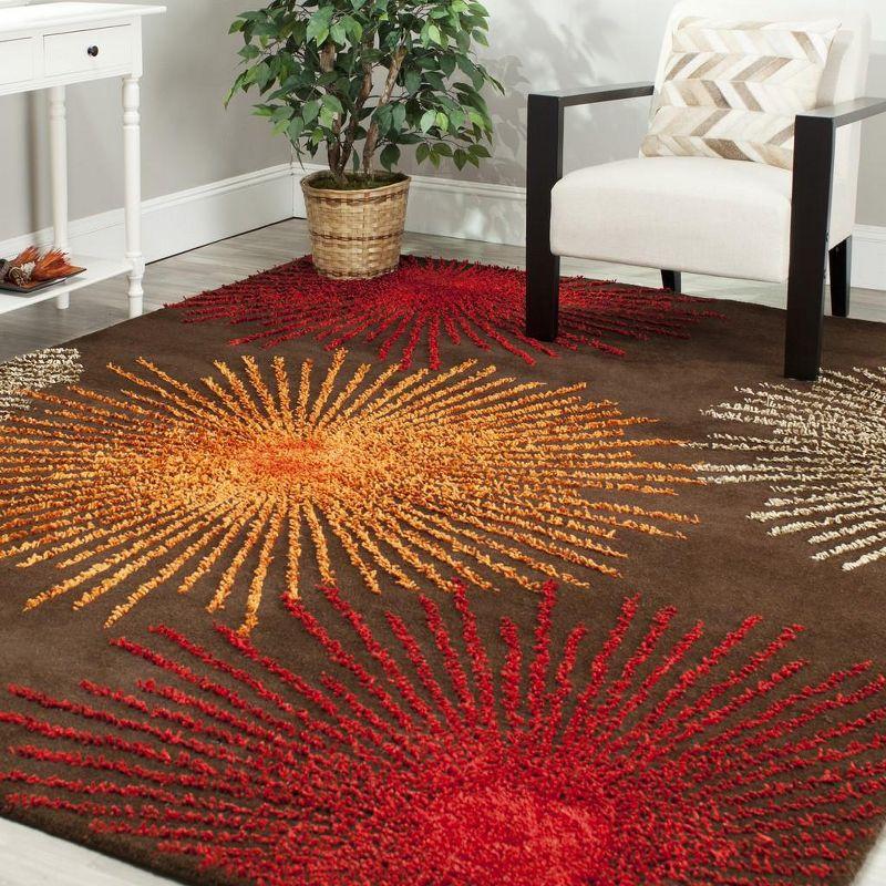 Soho SOH712 Hand Tufted Indoor Area Rug - Brown/Multi - 7'6"x9'6" - Safavieh.