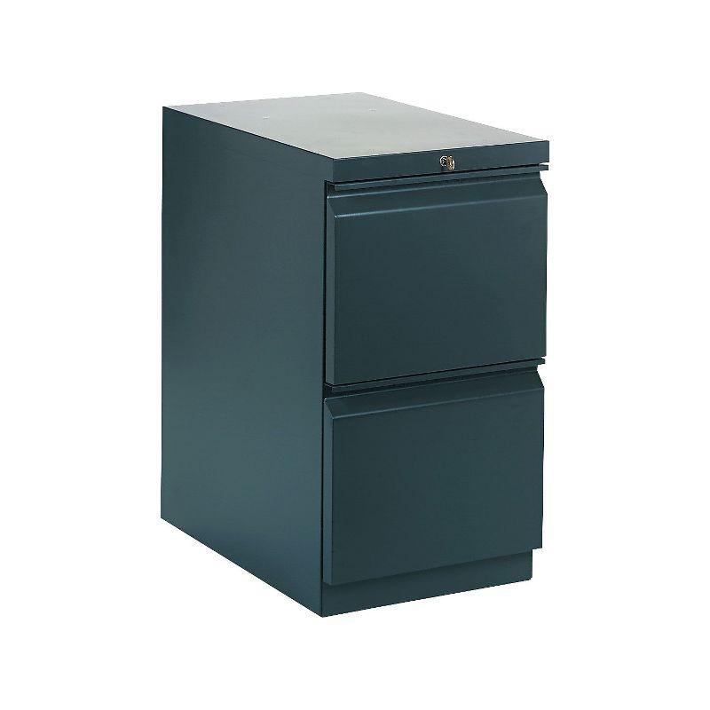 Charcoal 2-Drawer Lockable Mobile Pedestal File Cabinet