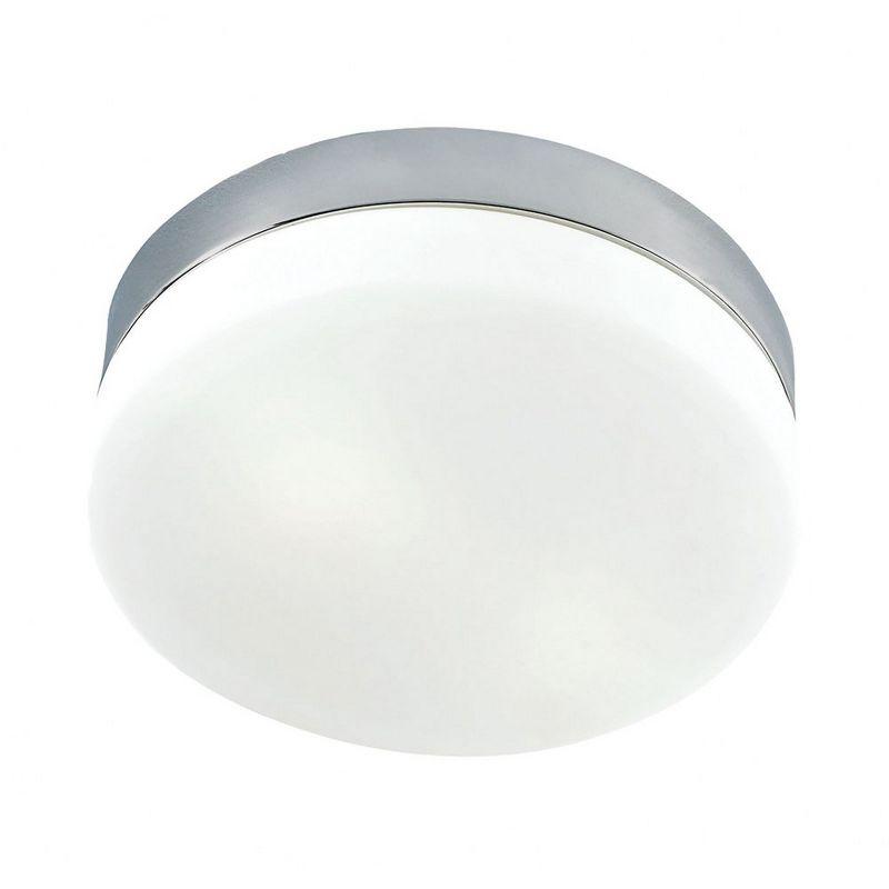 Satin Nickel Disc LED Flush Mount Light 9"