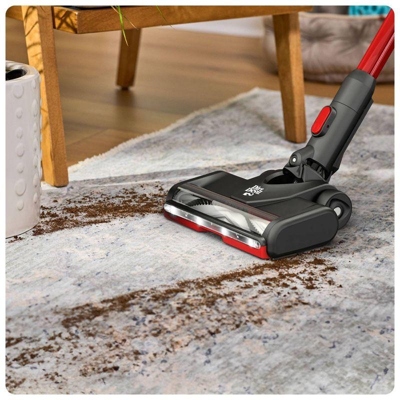 Dirt Devil Standing Cordless Stick Vacuum Red/Black - BD57000V: Lightweight, Rechargeable, Multi-Surface, Washable Filter