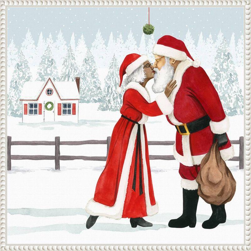 Amanti Art 22"x22" Christmas Love I by Grace Popp Framed Canvas Wall Art Print