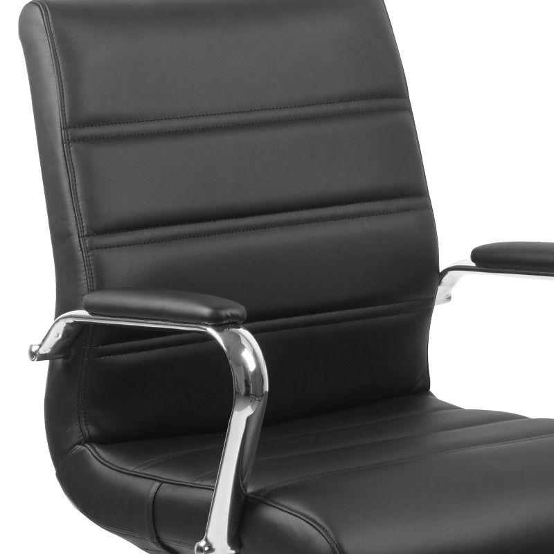 Flash Furniture Mid-Back Executive Swivel Office Chair with Metal Frame and Arms