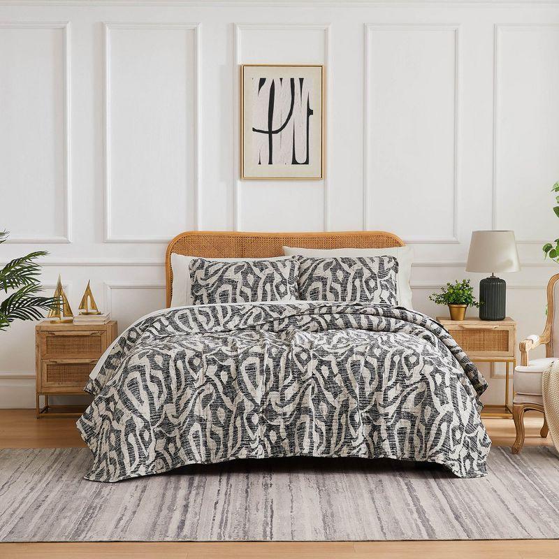 Southshore Fine Living Oversized Khari Lightweight 2-Piece Quilt Set Slate Twin / Twin XL