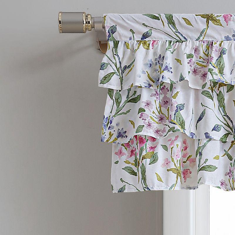 Laura Ashley Meadow Breeze Pole Top Purple Window Valance