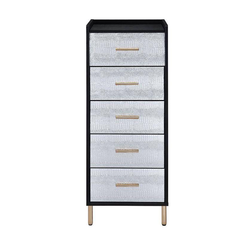 Myles 17" Armoires - Acme Furniture: Metal Frame, 5-Door Jewelry Storage, No Assembly Required