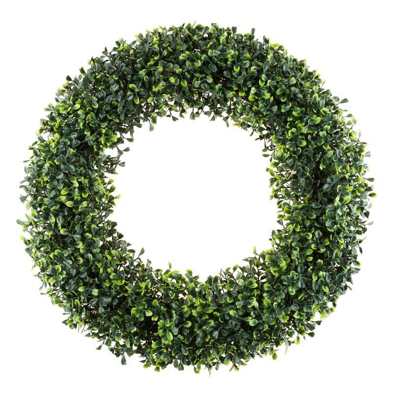 Pure Garden Outdoor/Indoor Artificial Boxwood Wreath