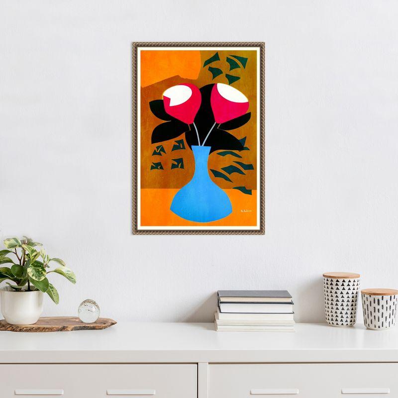 Amanti Art Strawberry Flowers by Bo Anderson Canvas Wall Art Print Framed 16 x 23-in.