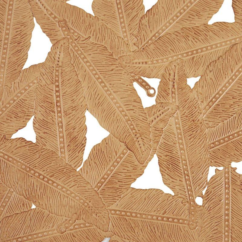 Latitude Run® Textured Feather 3-Piece Metal Disc Wall Decor Set