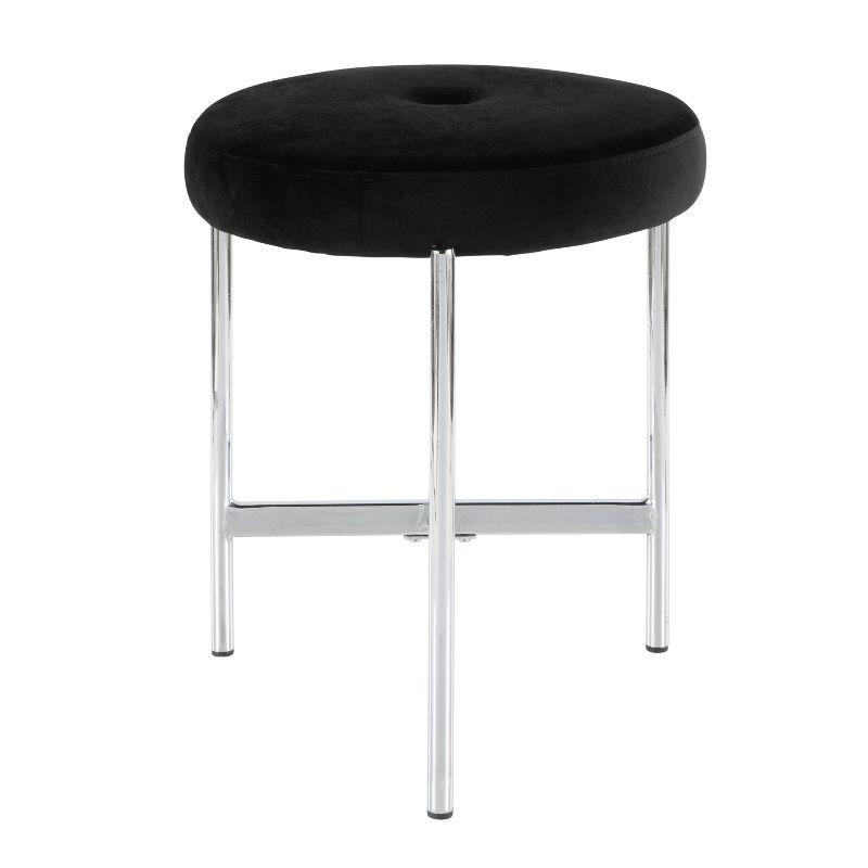Chloe Contemporary Vanity Stool Chrome Metal - LumiSource