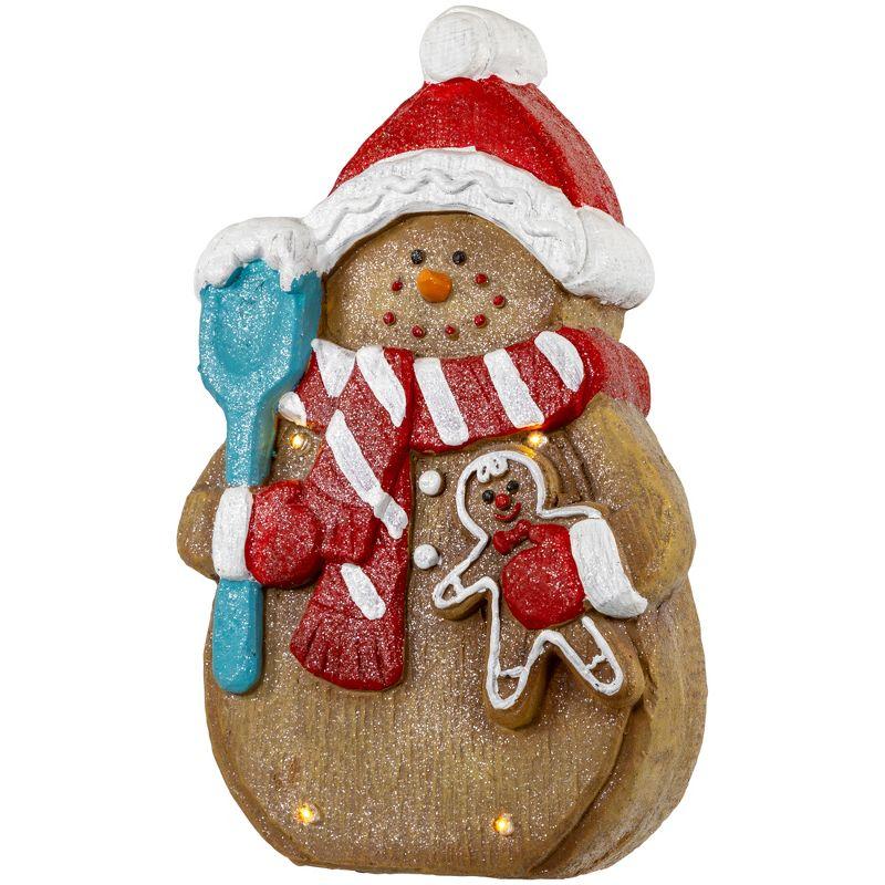 Northlight LED Lighted Gingerbread Snowman with Cookie Christmas Figure - 15.75"