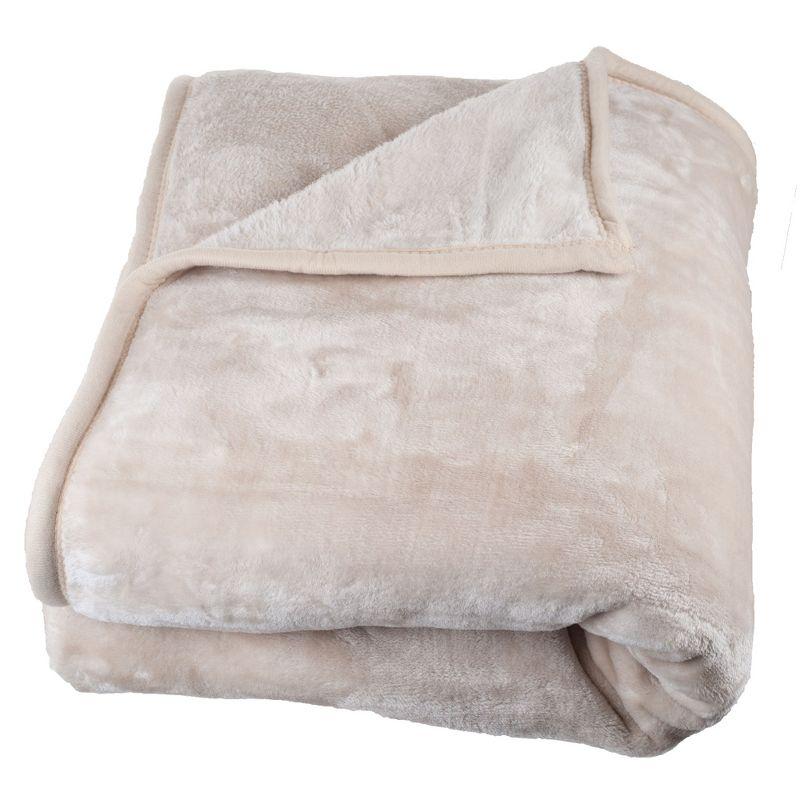 Faux Fur Throw Blanket – Oversized 91x81 Machine-Washable Bedding – Mink-Style 7.8lbs Heavy Blanket for Bed or Sofa by Lavish Home