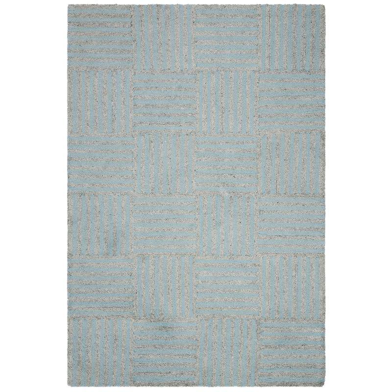 Abstract ABT602 Handmade Indoor Area Rug - Blue/Grey - 5'x8' - Safavieh