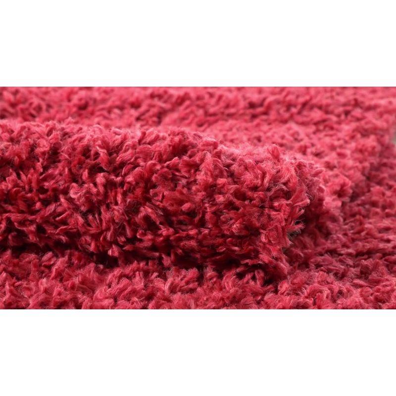 Dusty Rose Braided Shag 10' x 13' Synthetic Area Rug