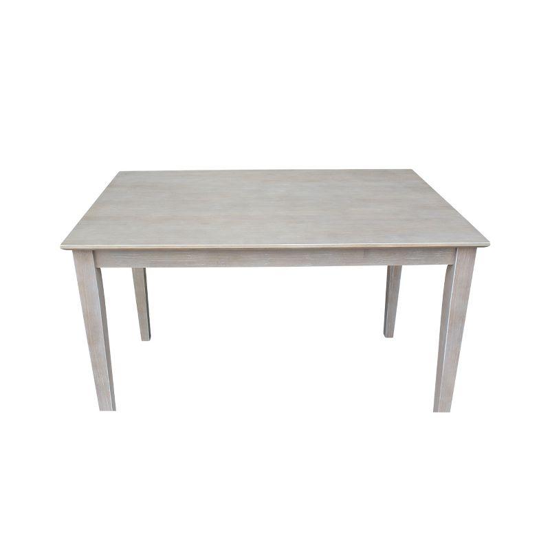 Solid Wood 30"X 48" Dining Table Washed Gray Taupe - International Concepts
