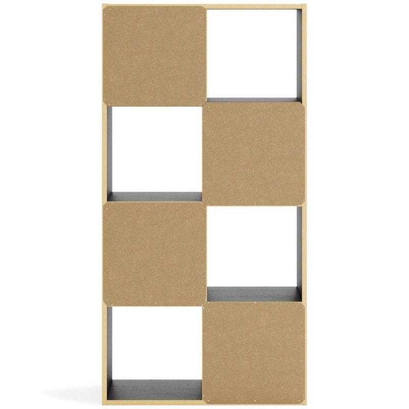 47.05" Langdrew 8 Cube Organizer Black - Signature Design by Ashley: Modern Bookshelf, Laminated MDF