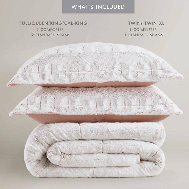 Madison Park Gia Back Print Long Fur Comforter Mini Set