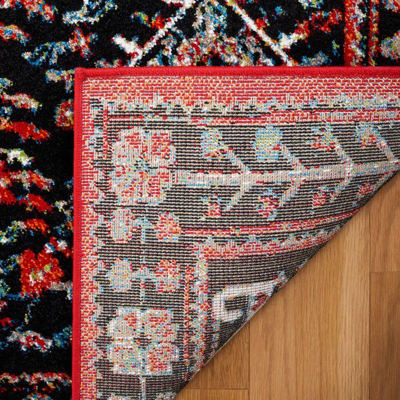 Vintage Hamadan VTH229 Power Loomed Indoor Area Rug - Red/Black - 4'x6' - Safavieh