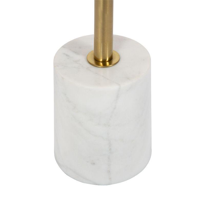 Gold and White Marble Mirrored Drink Table