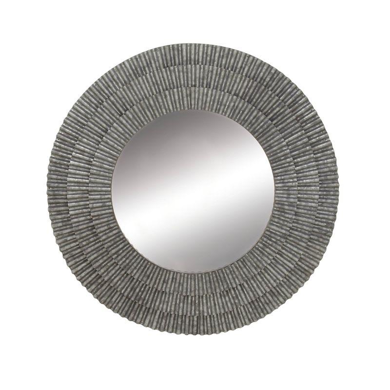 Farmhouse Metal Wall Mirror Gray - Olivia & May