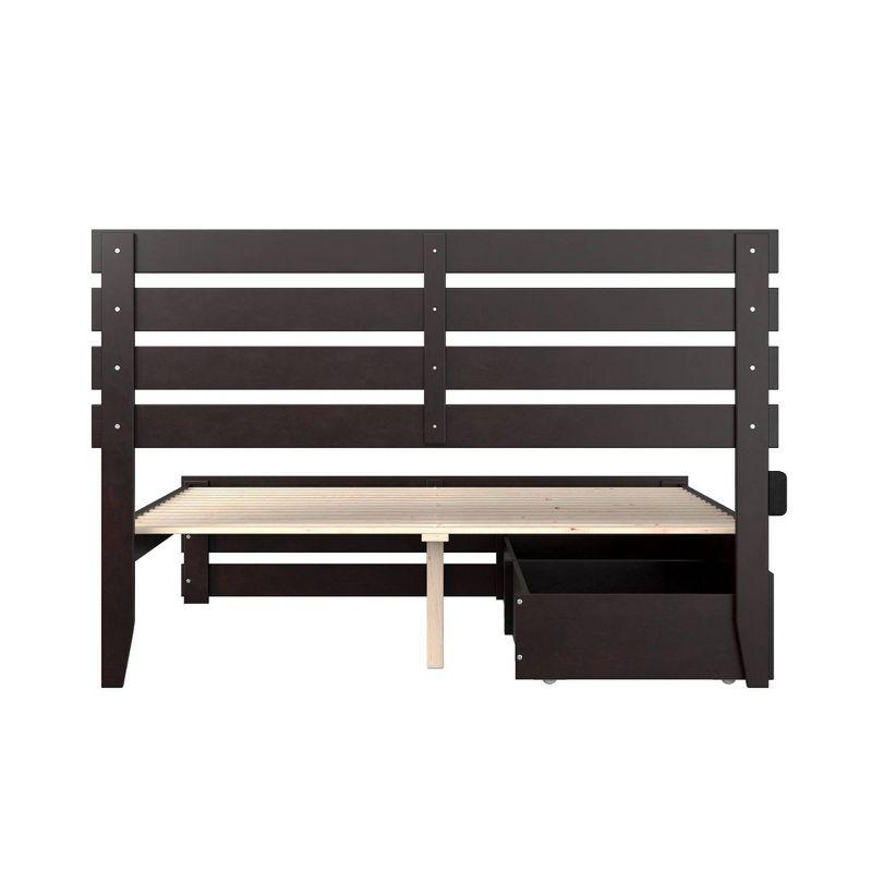 Aaliyah-Skye Solid Wood Slat Storage Bed