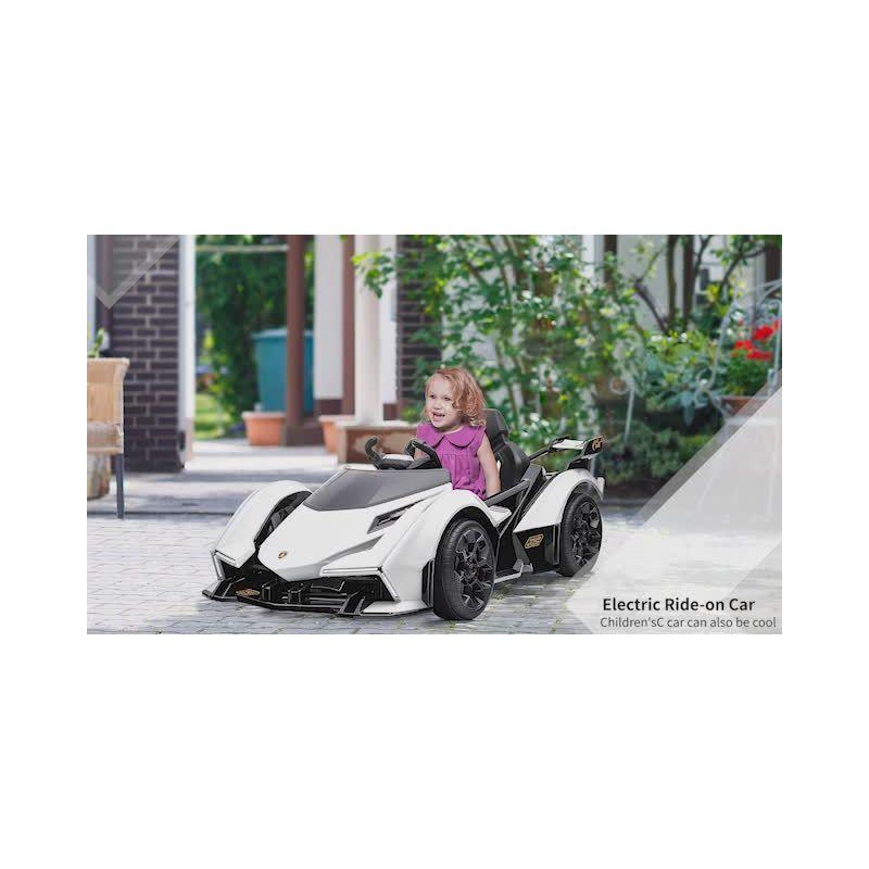 Black 12V Electric Ride-On Sports Car with Remote Control