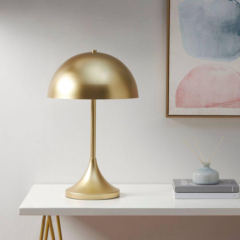 Augusta Art Deco Dome-Shaped 2-Light Metal Table Lamp