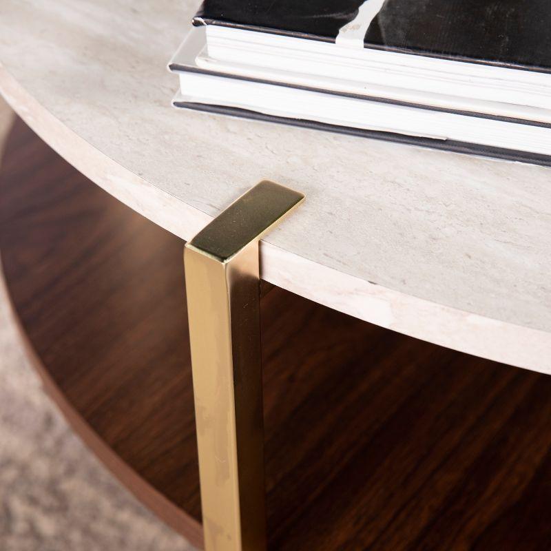 Ardmillan Round Faux Marble Cocktail Table - CK1004990 - Brass - SEI