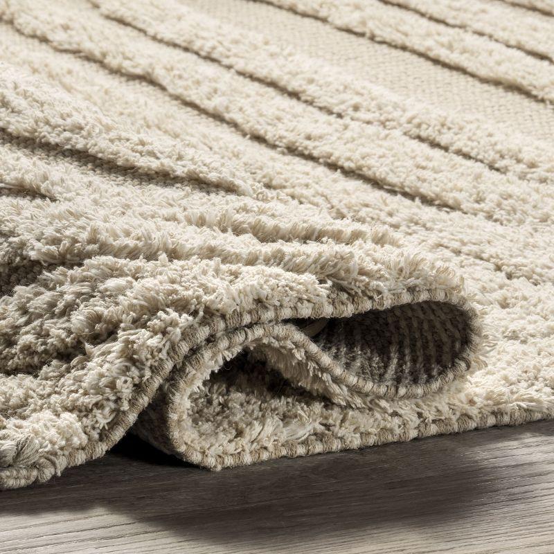 Arvin Olano x Rugs USA Riley Textured Shag Ivory Area Rug