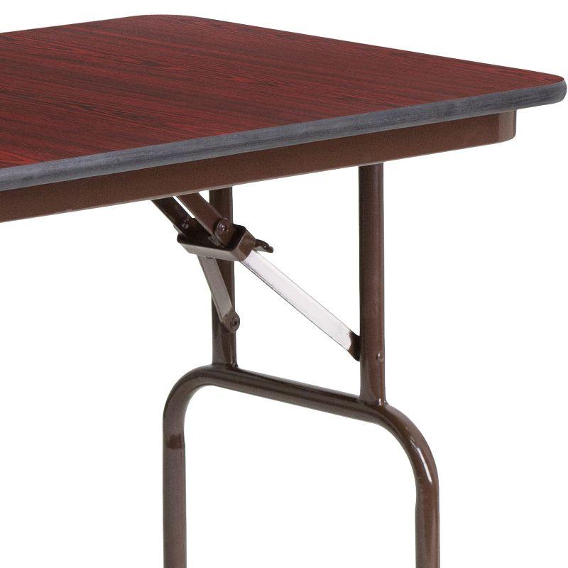Flash Furniture Wofford 24" x 48" Rectangular Mahogany Melamine Laminate Folding Banquet Table