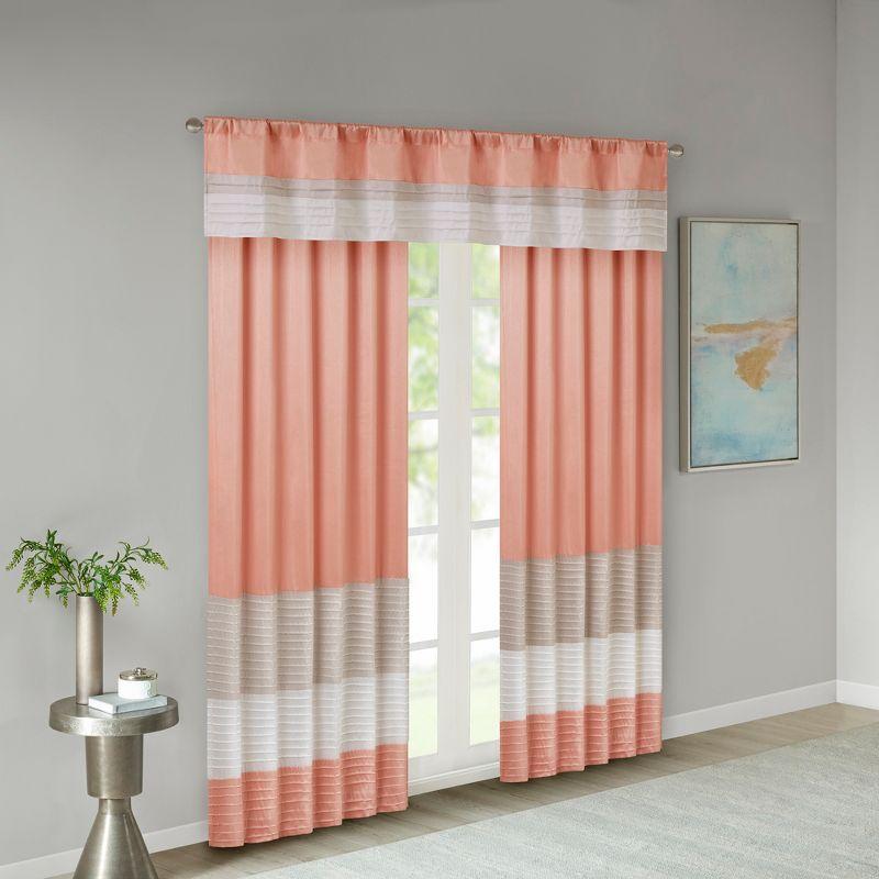 Madison Park Amherst Polyoni Pintuck Single Window Valance