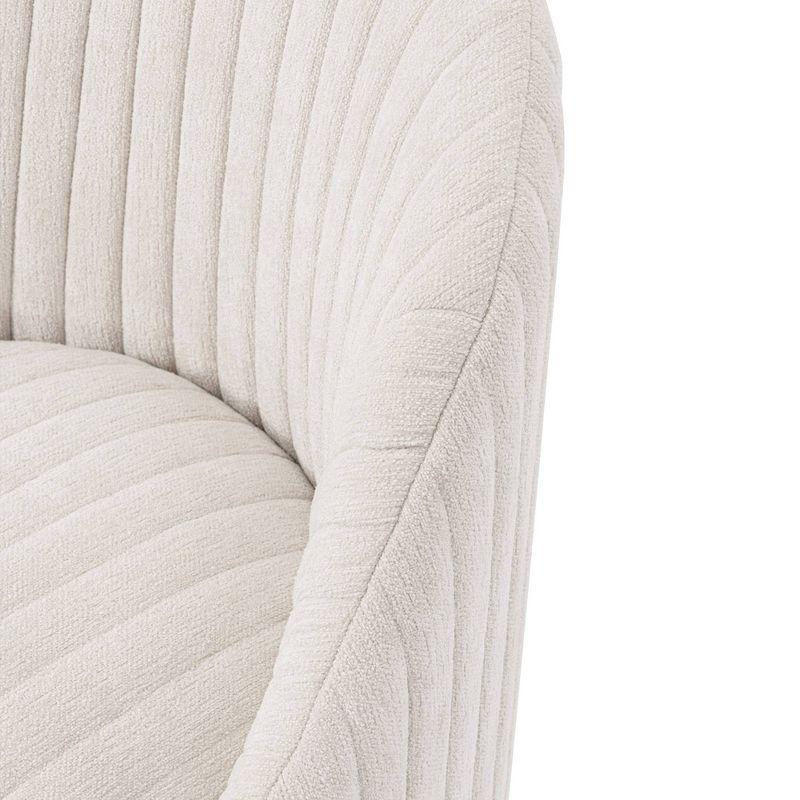 Leela Modern Swivel Boucle Upholstered Accent Chair - Manhattan Comfort