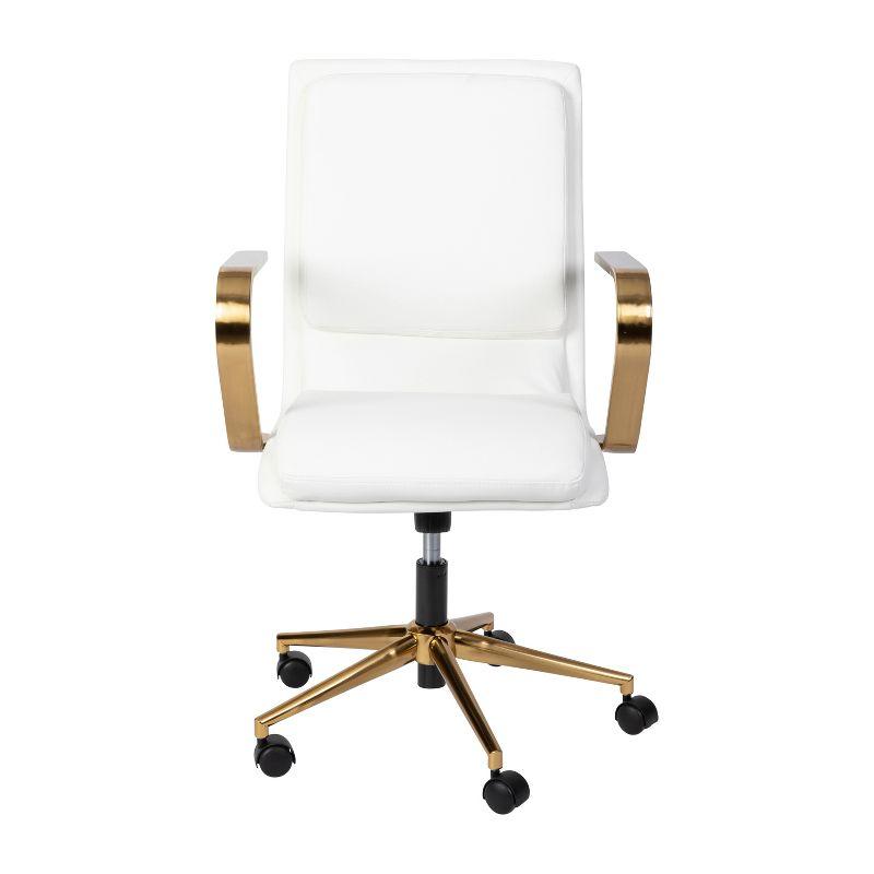 Flash Furniture Mid-Back Designer Upholstered Swivel Executive Office Chair with Armrests