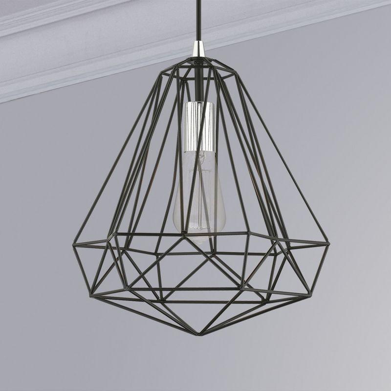 Livex Lighting Knox 1 - Light Pendant in  Shiny Black