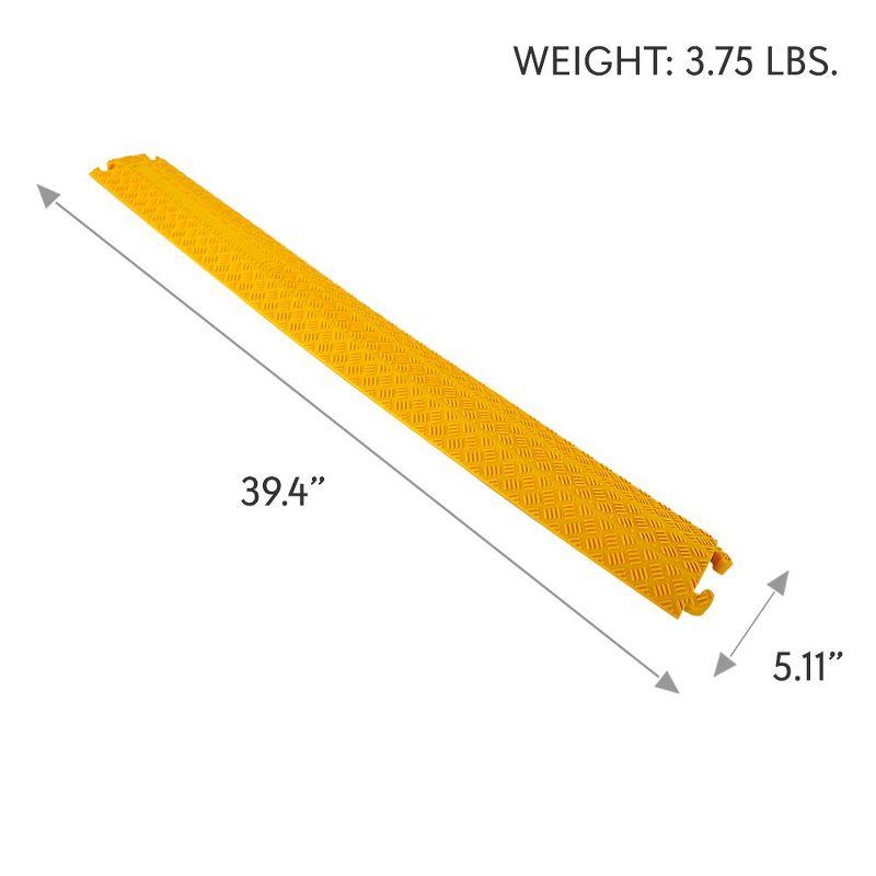 Pyle Heavy Duty Yellow Cable Protection Ramp Cover