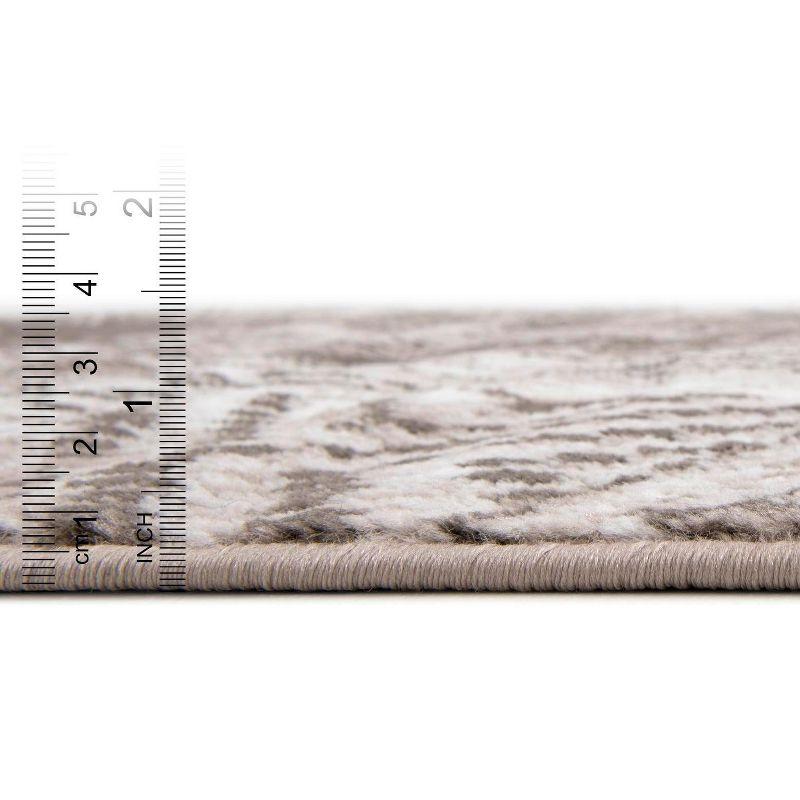Unique Loom 5' 3 x 5' 3 Sofia  Albert Brown Round Area Rug